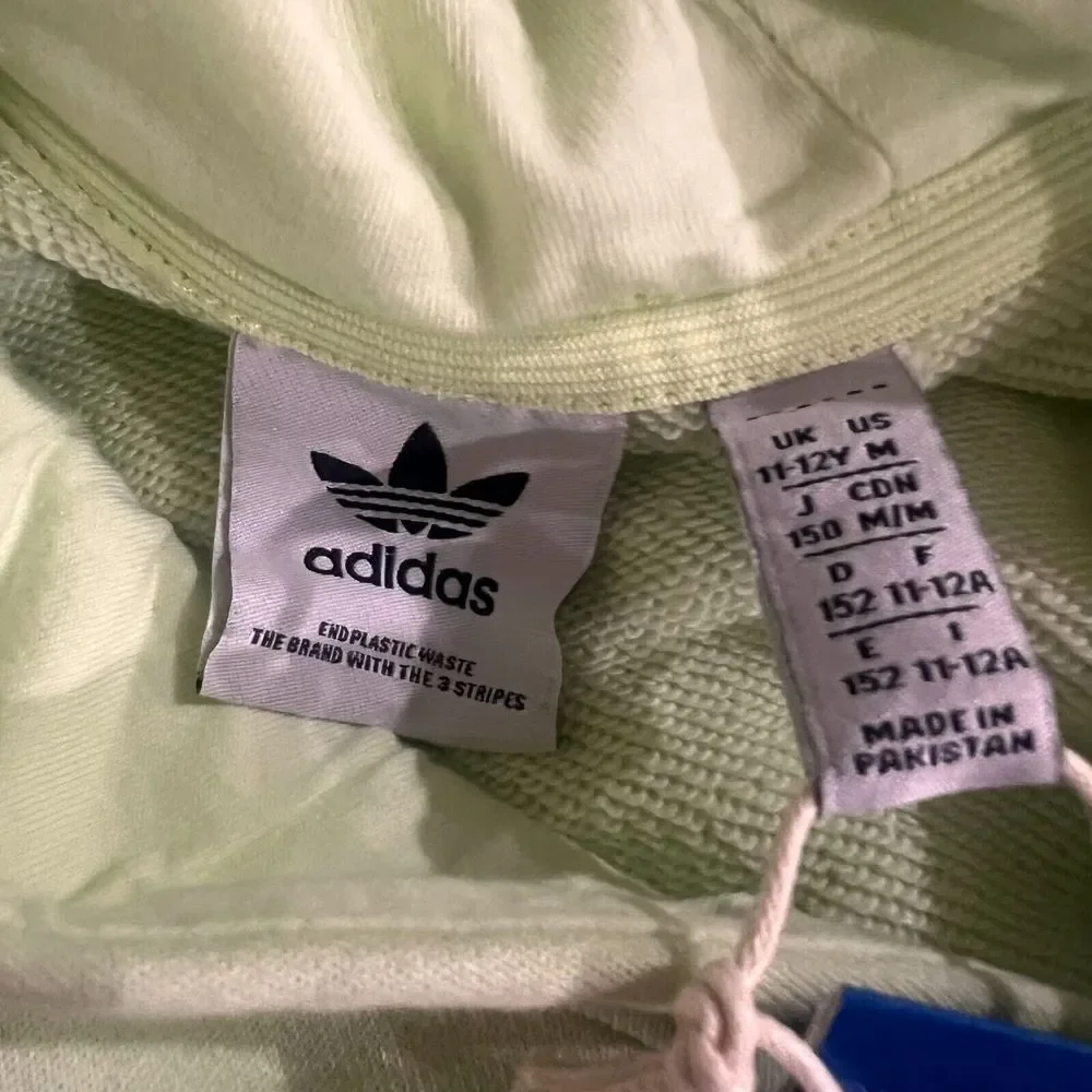 Adidas Kids Sweater‎ Medium Green Originals Graphics Hoodie Surf Pullover NWT